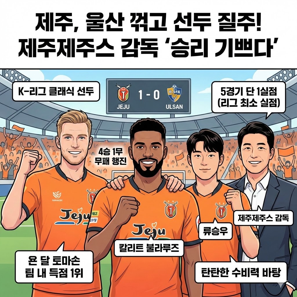 제주, 울산 격침! 제주제주스 [승리 기쁘다!]